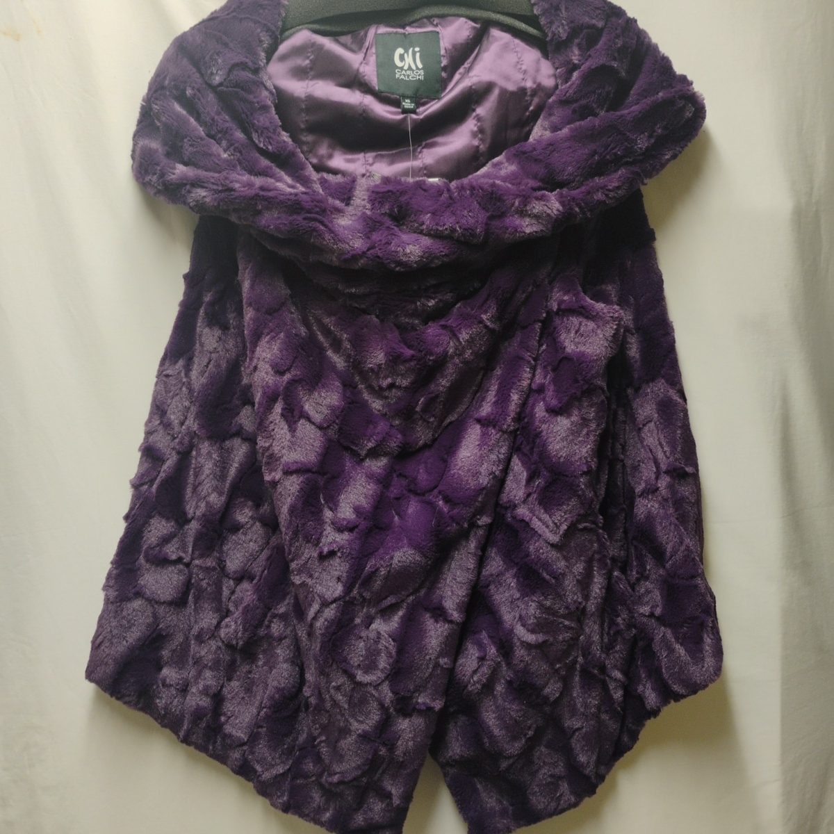 Elegant Purple Faux Fur Vest